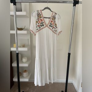 White Embroidered Maxi Dress